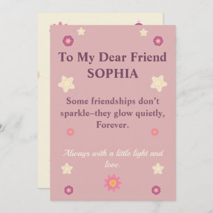 Custom Floral Friendship Quote Invitation
