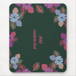 Custom floral greenery modern mouse mat
