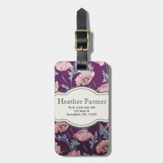 Custom Floral Luggage Tag
