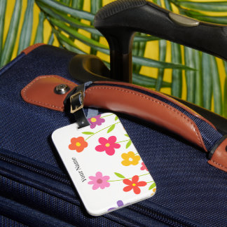 Custom floral Luggage Tag