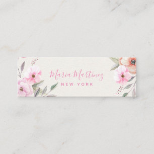 Custom Floral Luxury Boutique Floral Mini Business Card