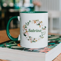 Custom Floral Name Mug | Gifts for Bridesmaids