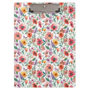 Custom Floral Patterned Clipboard