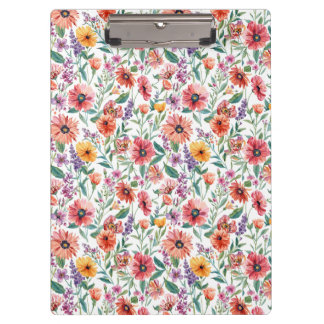 Custom Floral Patterned Clipboard 