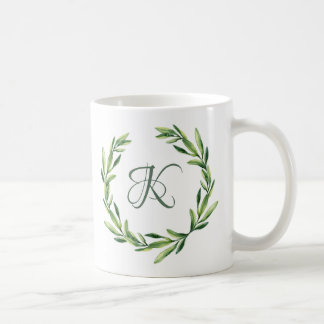 Custom Floral Personalised Monogram Initial Mug