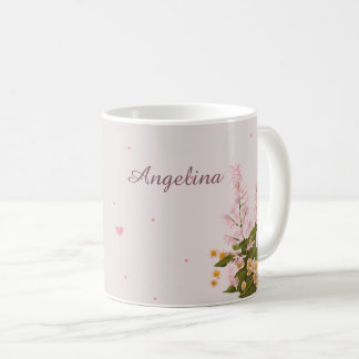 Custom Floral Personalised Name Mug