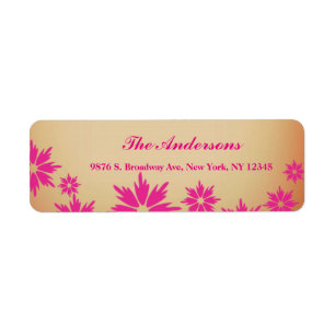 Custom Floral Return Wedding Address Label