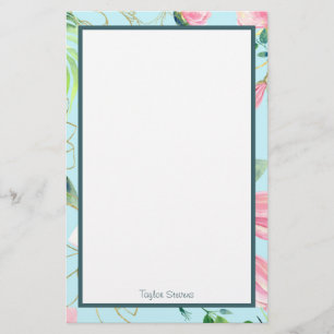 Custom Floral Stationery