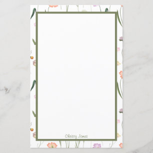 Custom Floral Stationery