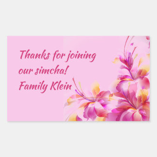 Custom Floral Sticker For Hostess Packages