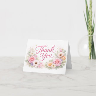 Custom Floral Thank You Card | Elegant