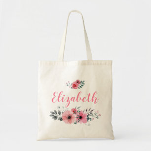 Custom Floral Tote Bag
