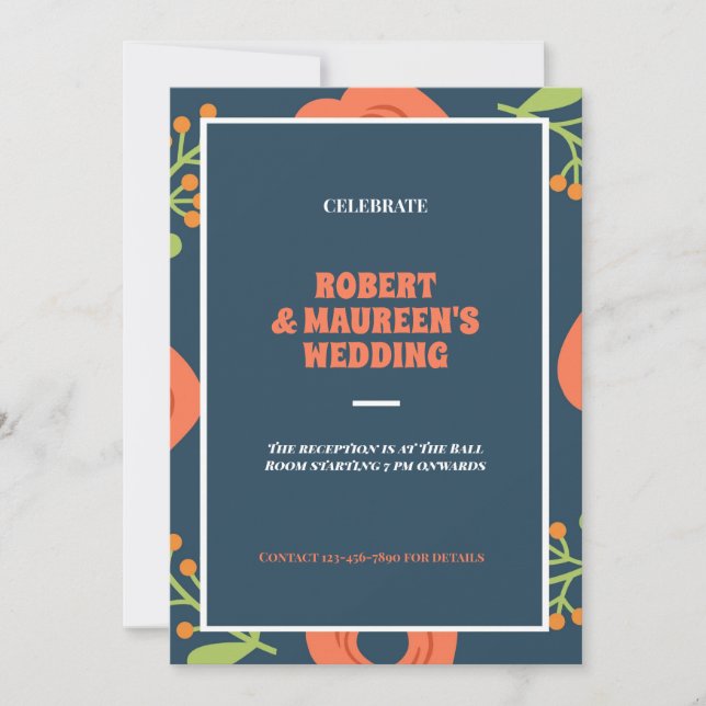Custom  floral  wedding reception (Front)