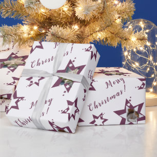 Custom Florist Festive 'Merry Christmas' Starry  Wrapping Paper
