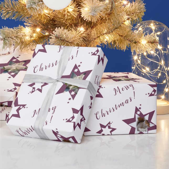 Custom Florist Festive 'Merry Christmas' Starry  Wrapping Paper (Holidays)