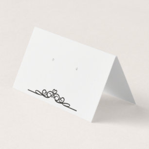 Custom Flourish Classy Tent Earring Display Cards