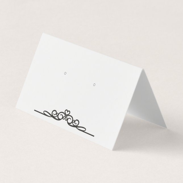 Custom Flourish Classy Tent Earring Display Cards (Front)