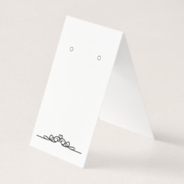 Custom Flourish Classy Tent Earring Display Cards
