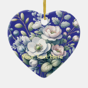 Custom flower design ceramic tree decoration