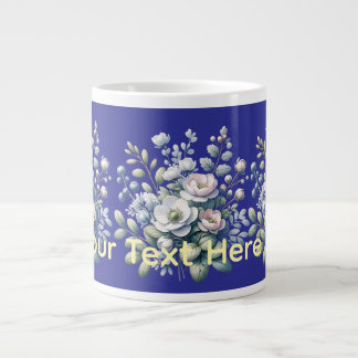 Custom flower design  large coffee mug