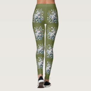 Custom flower design leggings