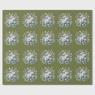 Custom flower design wrapping paper