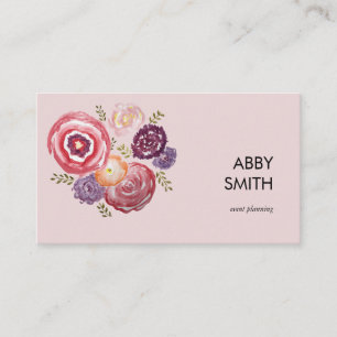 Custom Flower Painting Business Card