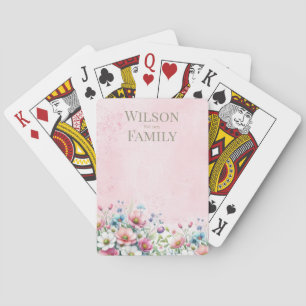 Custom Flower Personalized Playing Cards