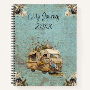 Custom Flower Trailer Travel Notebook