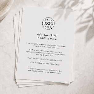 Custom Flyer Modern Business Logo Grey Flyers