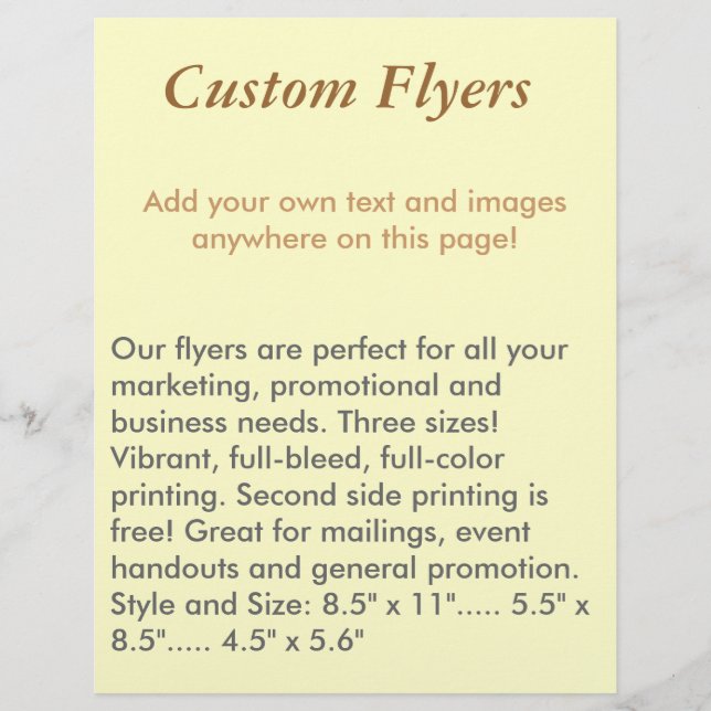 Custom Flyers (Front)