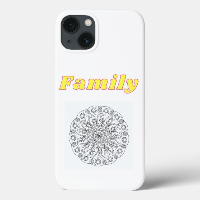 Custom Fmaily Text And Flowers Design  Case-Mate iPhone Case (Back)