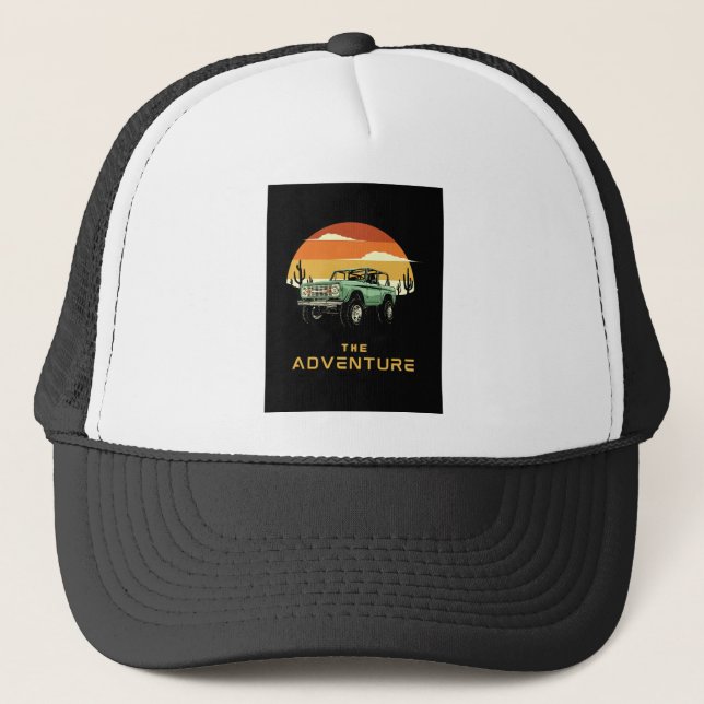 Custom Foam Trucker Hat, White and Black Trucker Hat (Front)