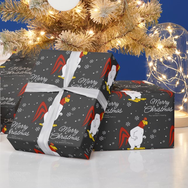 Custom Foghorn Leghorn Merry Christmas Wrapping Paper (Holidays)