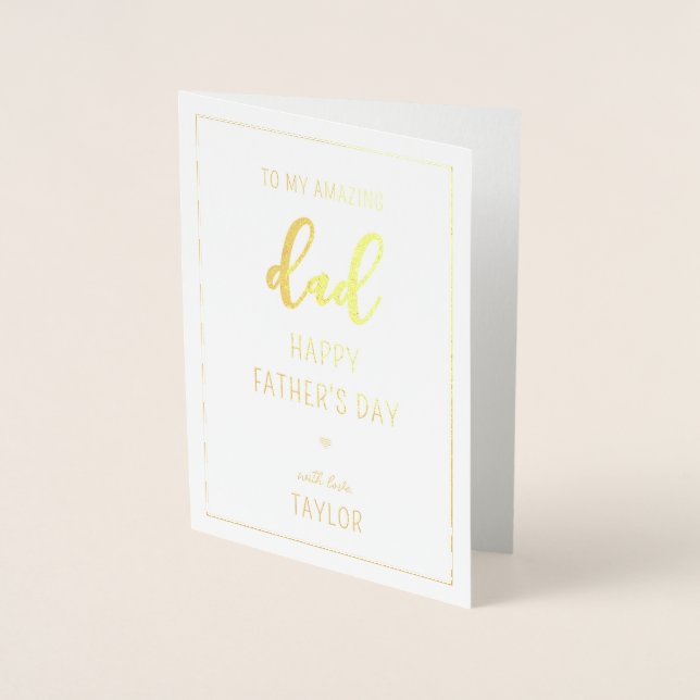 Custom Foil Modern and Elegant Father's Day Card (Front)