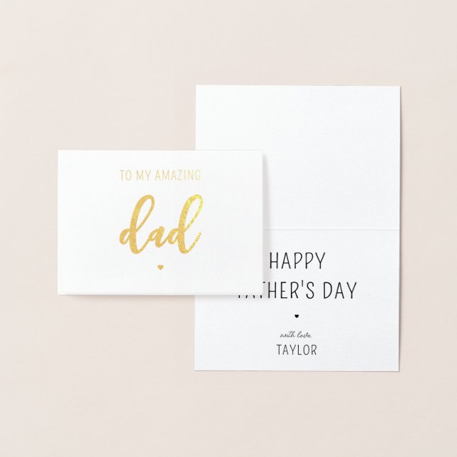 Custom Foil Modern Dad Father's Day Card (Display)