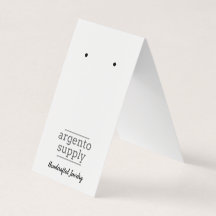 Custom Fold-Over Earring Card, Logo At Bottom