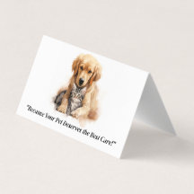 Custom Folded Business Card for Pet Care