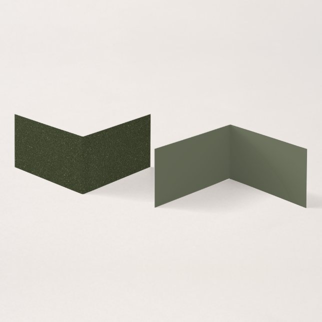 Custom Folded Card – Moss Green + Texture Duo (Inside and Outside)
