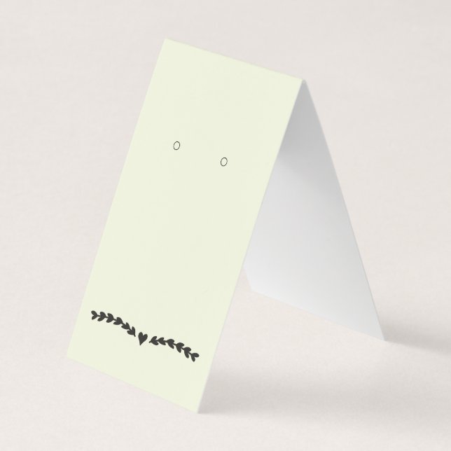 Custom Folded Jewellery Display Cards for DIY Punc (Front)