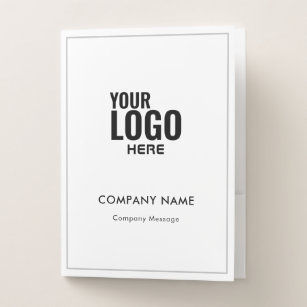Custom Folders with Business Card Slot & Your Logo