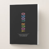 Custom Folders with Business Card Slot & Your Logo (Front)