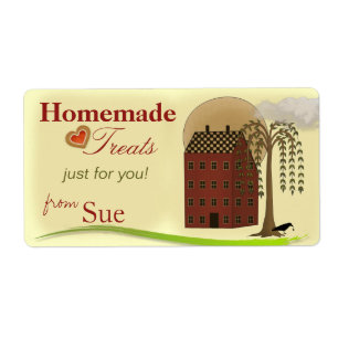 Custom Folk Art Treat Labels