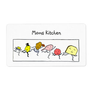 Custom Foods Vintage Kitchen Art Labels
