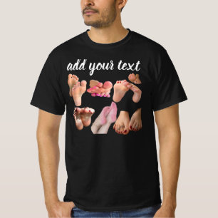 Custom Foot Feetish – Personalised "I Love Feet"  T-Shirt