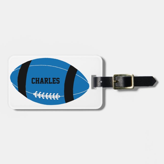 Custom Football Fan Luggage Tag (Front Horizontal)