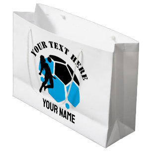 Custom Football Girl Football Birthday Party Large Gift Bag