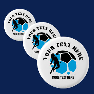 Custom Football Girl kid's Football Birthday party 3 Cm Round Badge