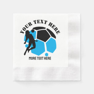 Custom Football Girl kid's Football Birthday party Napkin