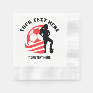Custom Football Girl kid's Football Birthday party Napkin